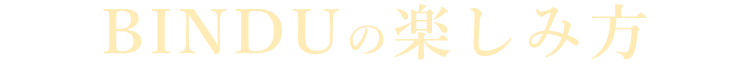 BINDUの楽しみ方
