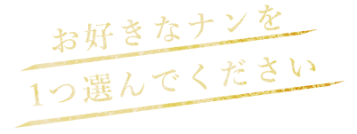 お好きなナンを 1つ選んでください